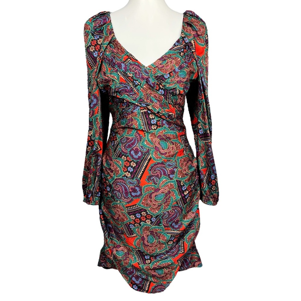 Veronica Beard Silk Floral Bodycon Dress Womens Size 8 New - Picture 2 of 14